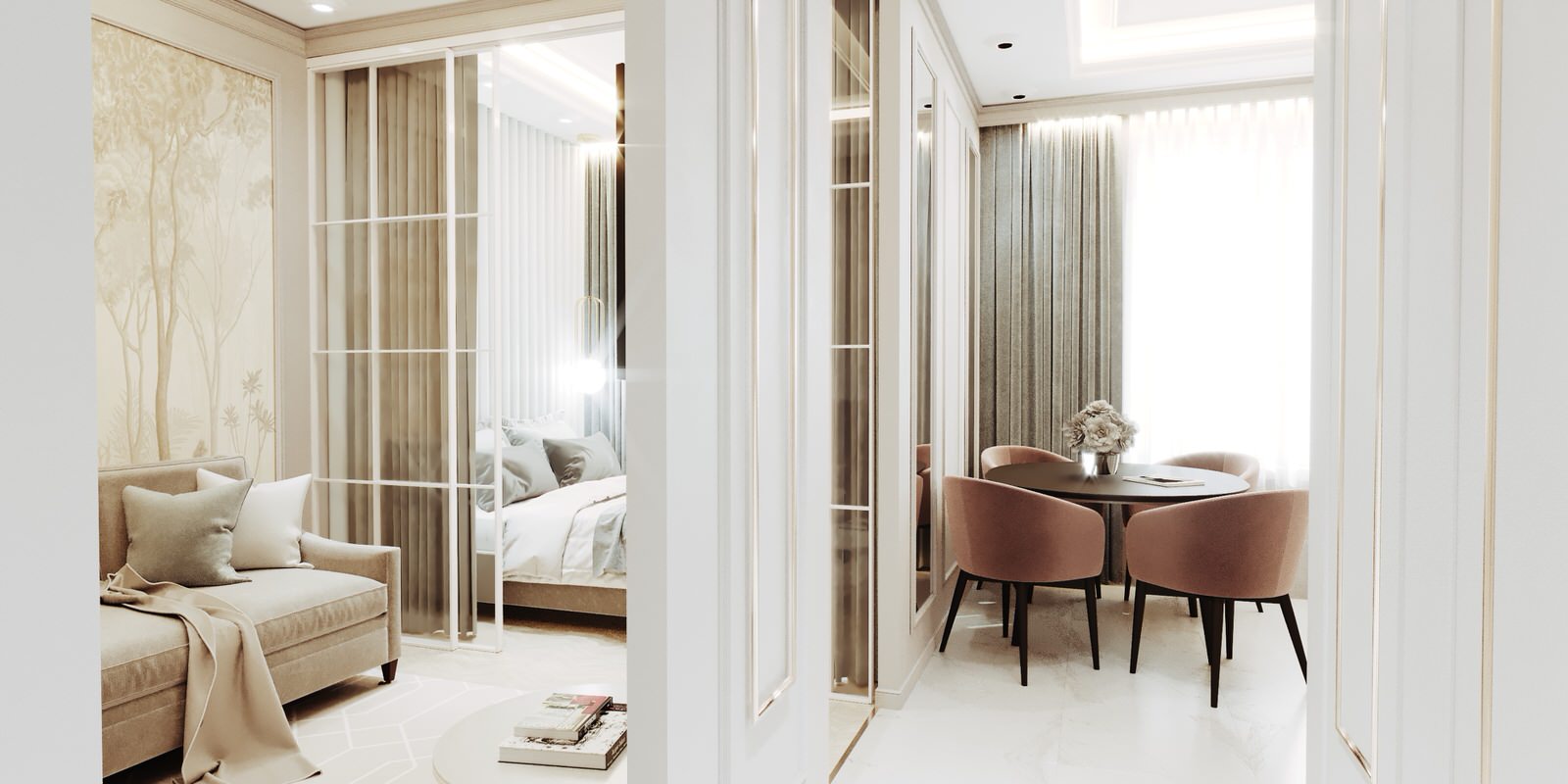 Проект маленькой квартиры 40 кв.м. ЖК Level Амурская