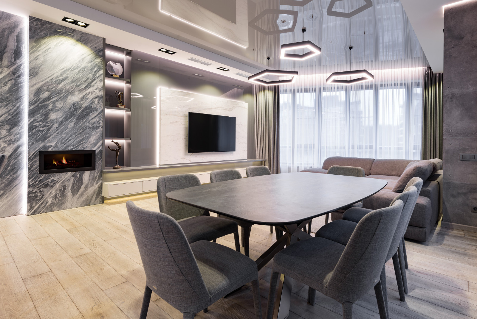 Интерьеры апартаментов в ЖК "Олимпийская РИВЬЕРА Новогорск"