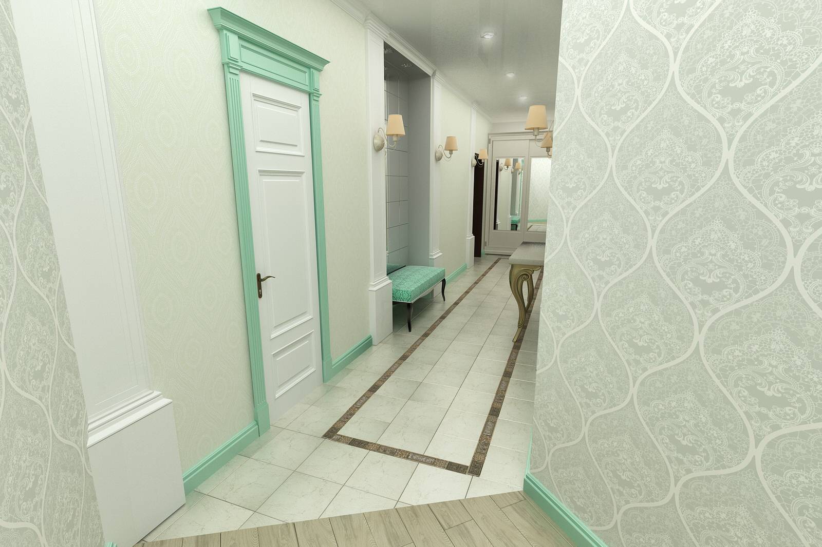 Дизайн интерьеров 3х комнатной квартиры.Классика.