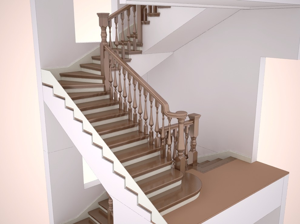 Облицовка лестницы Жаворонки