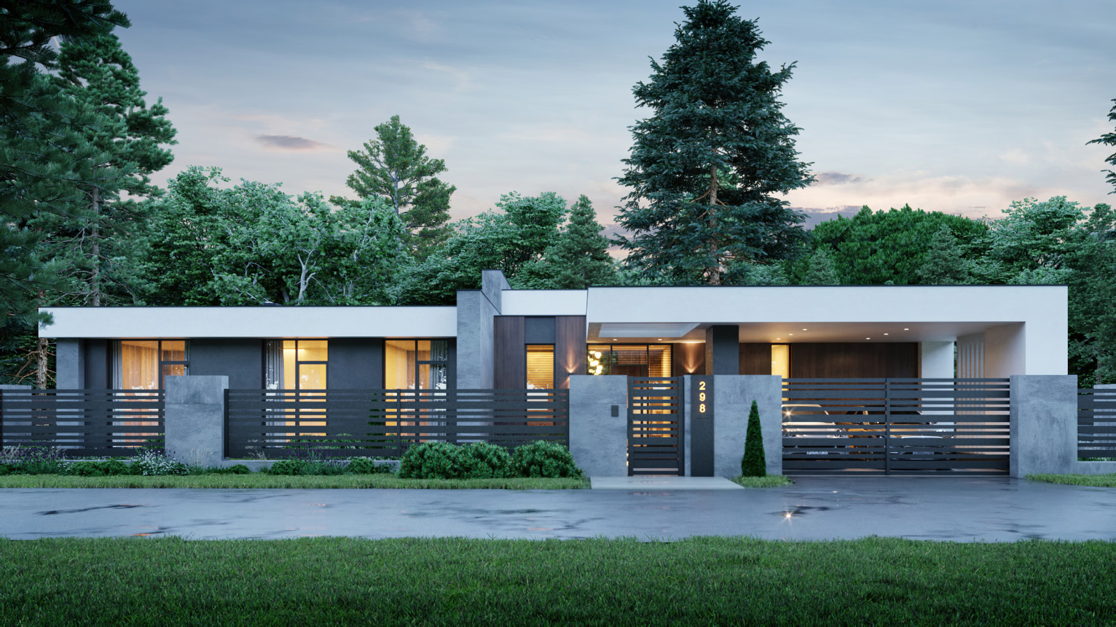 Проект индивидуального жилого дома и бани в КП "Цветочный"