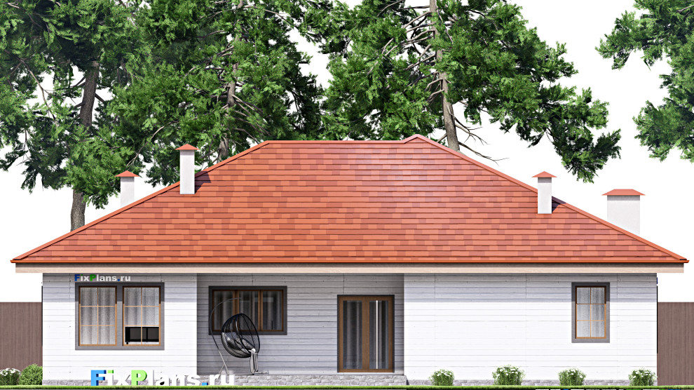 Проект одноэтажного дома 17х17м S200м2 F-16343