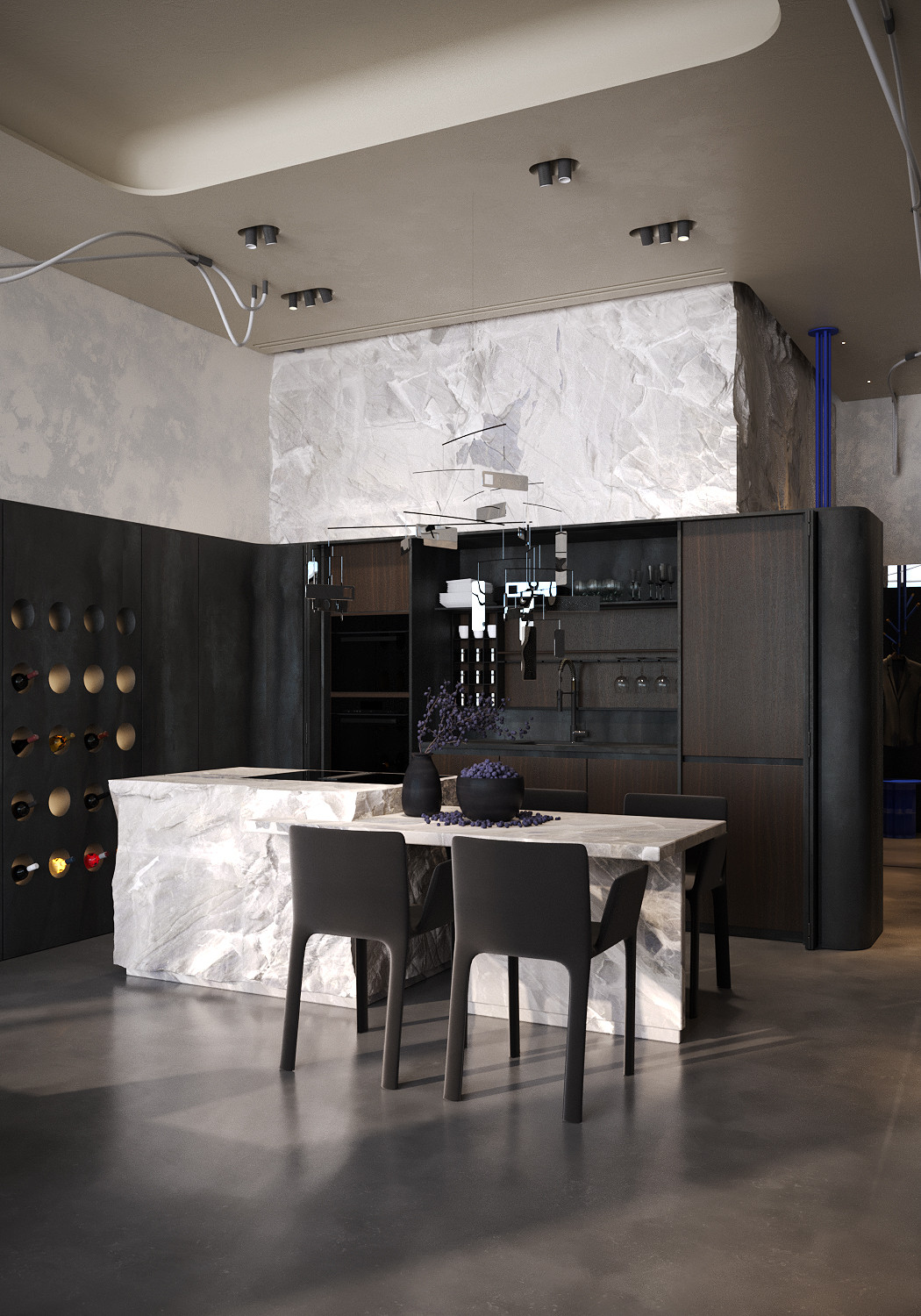 Квартира-студия в небоскребе.