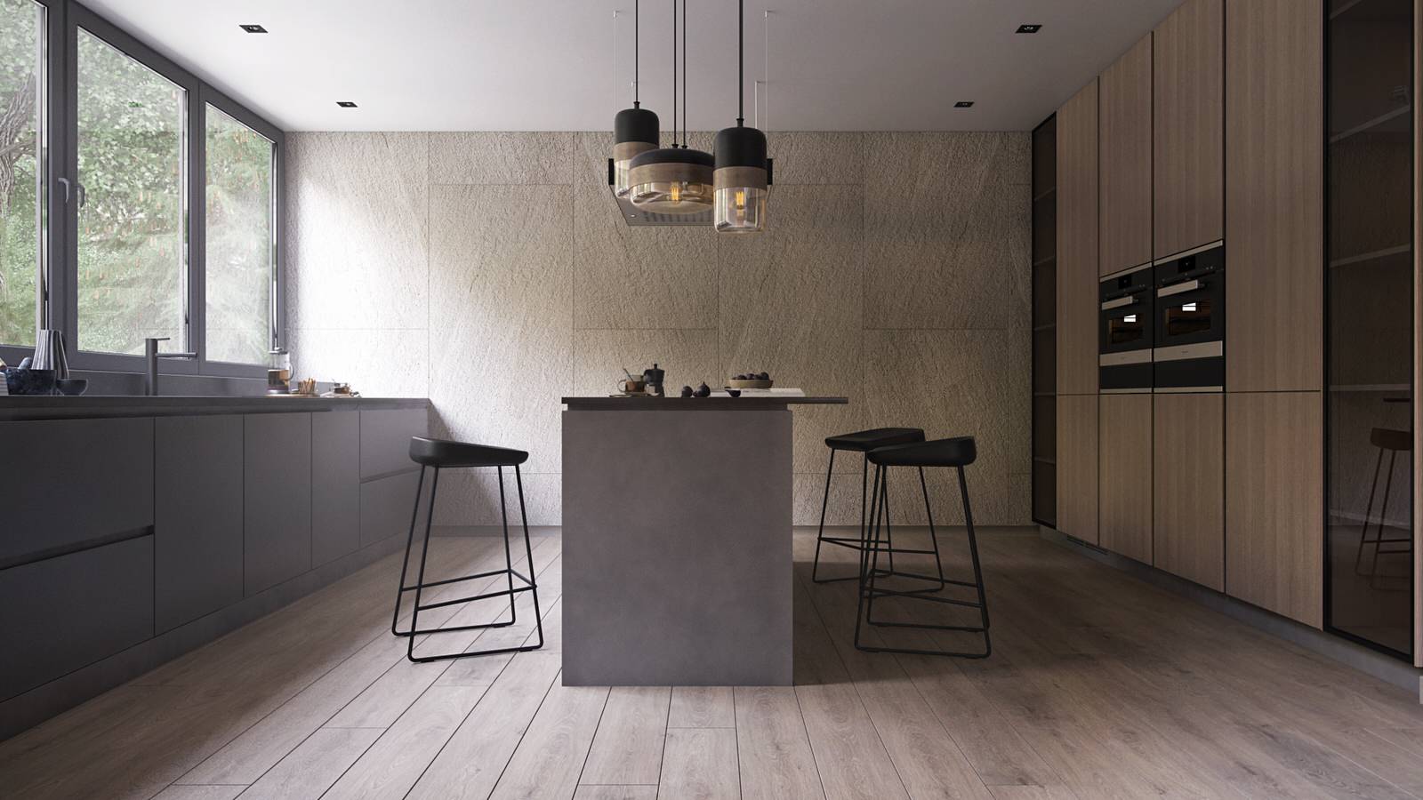 Обложка проекта: Функциональная кухня с техникой Miele