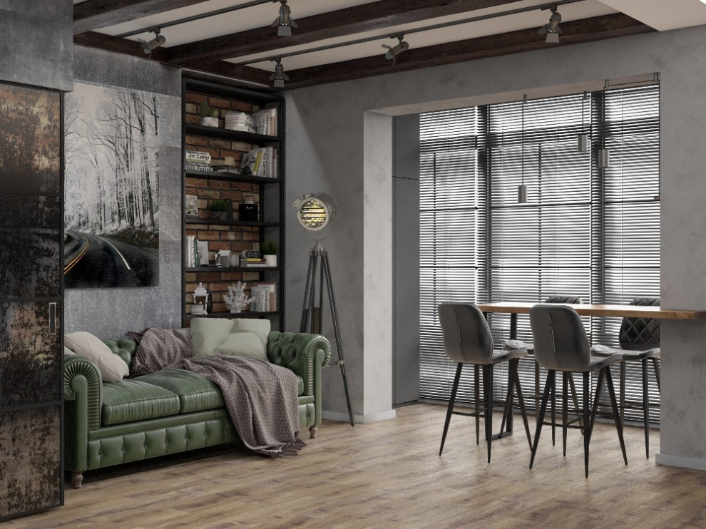 Обложка проекта: Однокомнатная квартира в стиле Лофт