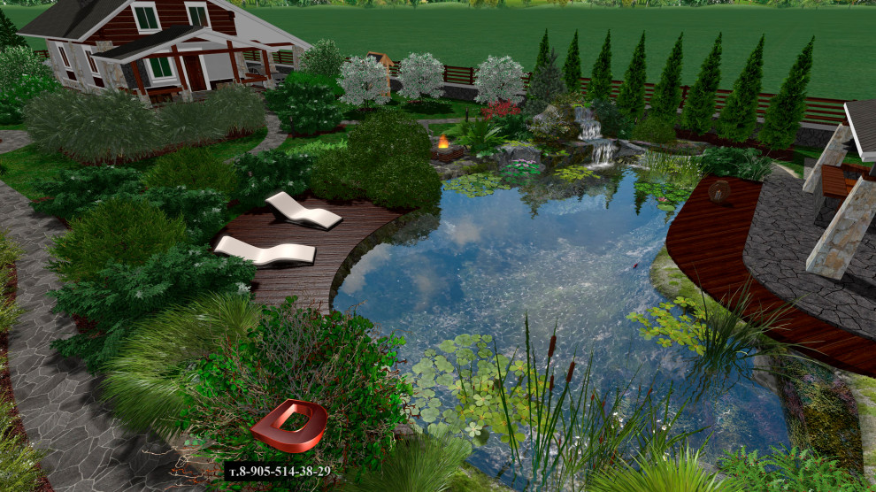 Проект ландшафтного дизайна участка 20 соток,