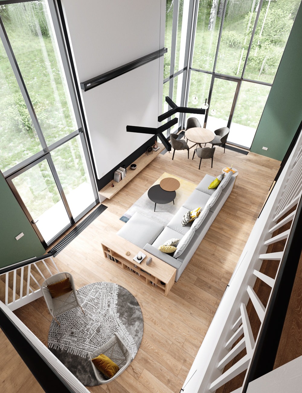 Дача Лаки Парк, гостиная