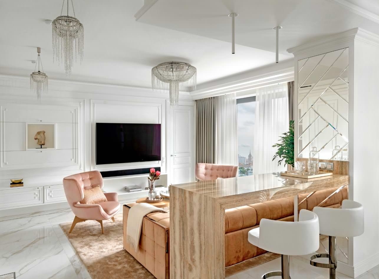 Обложка проекта: Неоклассика: квартира 140 кв.м. в ЖК "Сады Пекина"