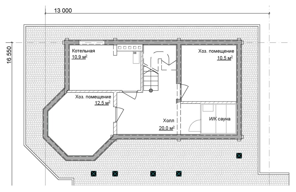 Загородная усадьба из клееного бруса Комфорт