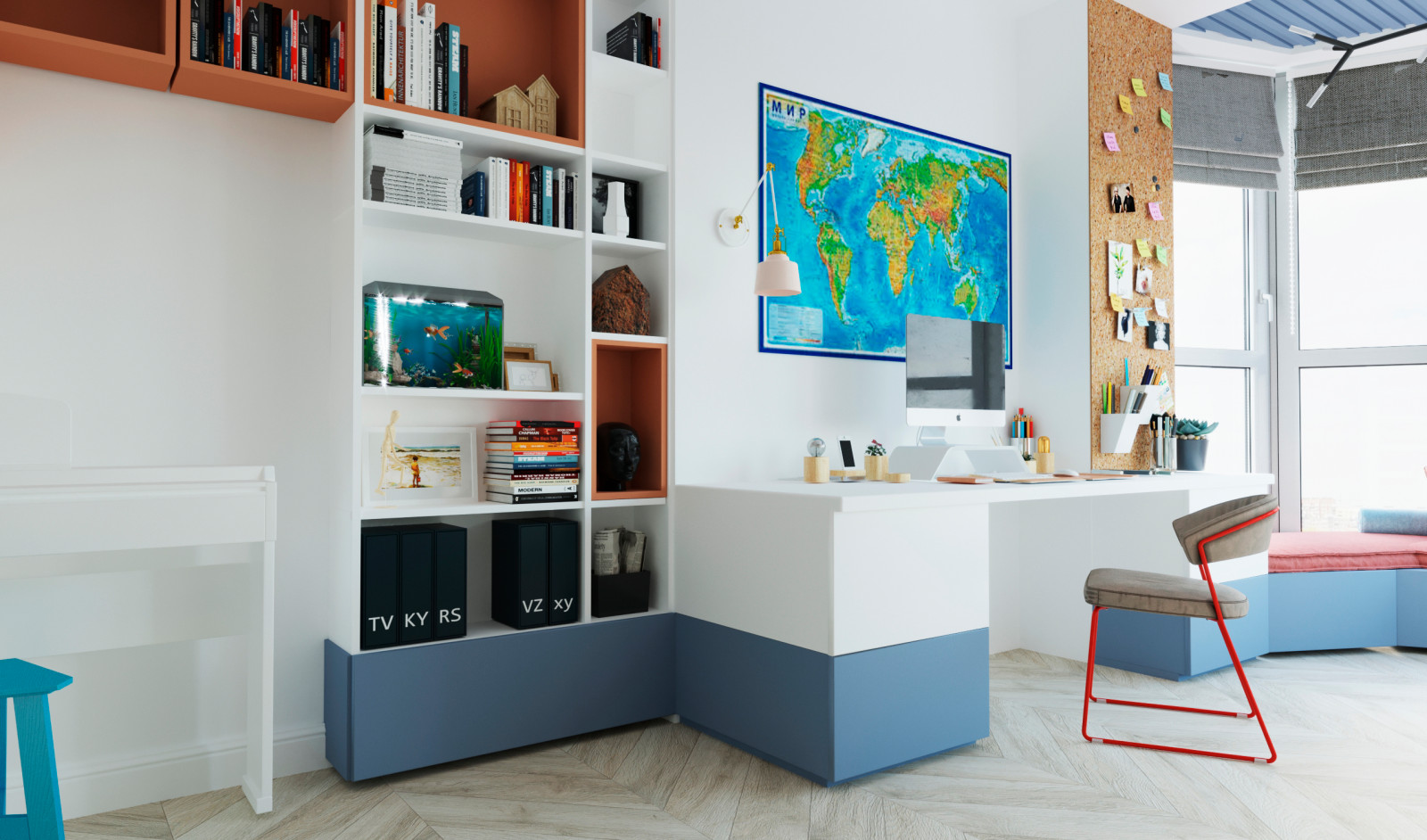 Квартира с яркими акцентами