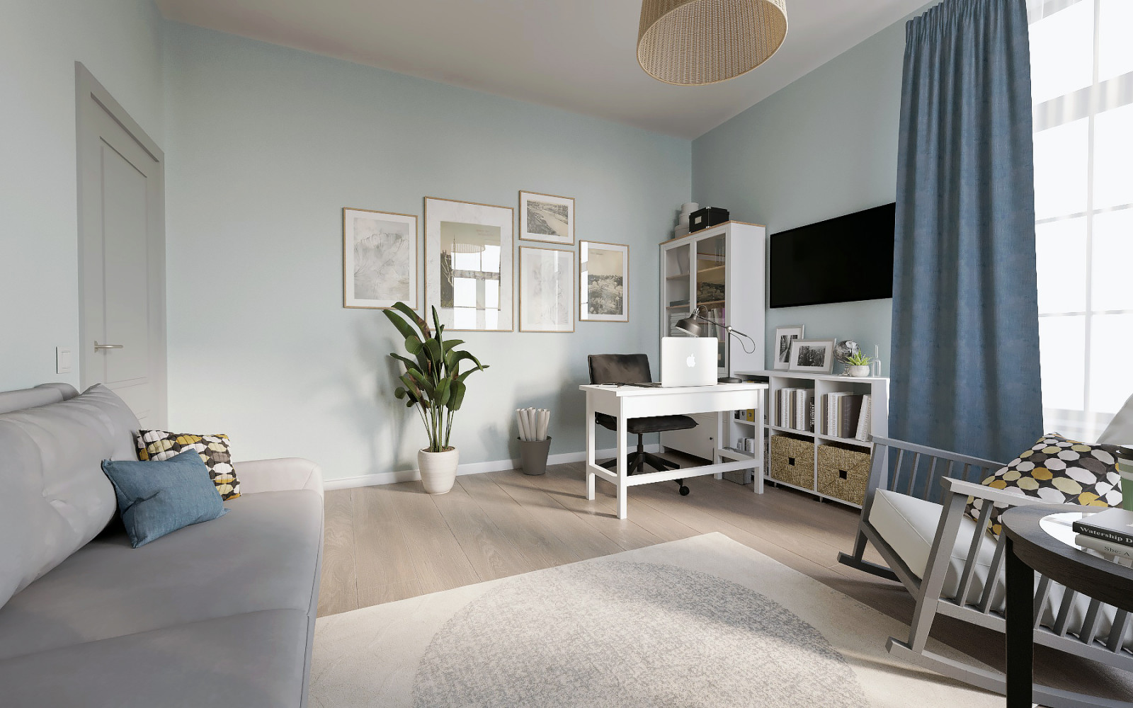 Кабинет в скандинавском стиле