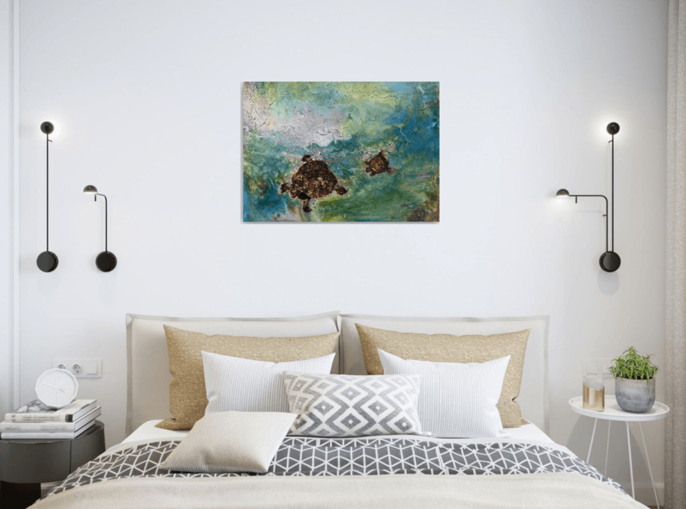 Спальня - Дизайн интерьера - Картины художницы Дианы Маливани (1)