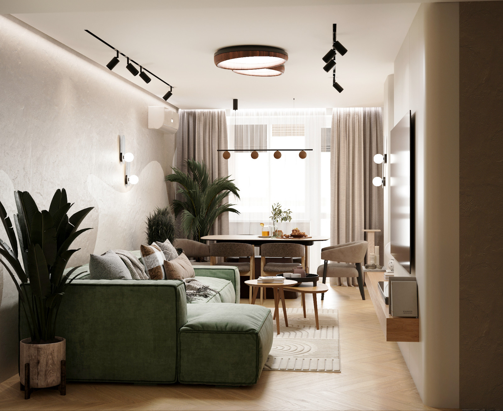 ВИЗУАЛИЗАЦИЯ ИНТЕРЬЕРА В ТЕПЛЫХ ТОНАХ