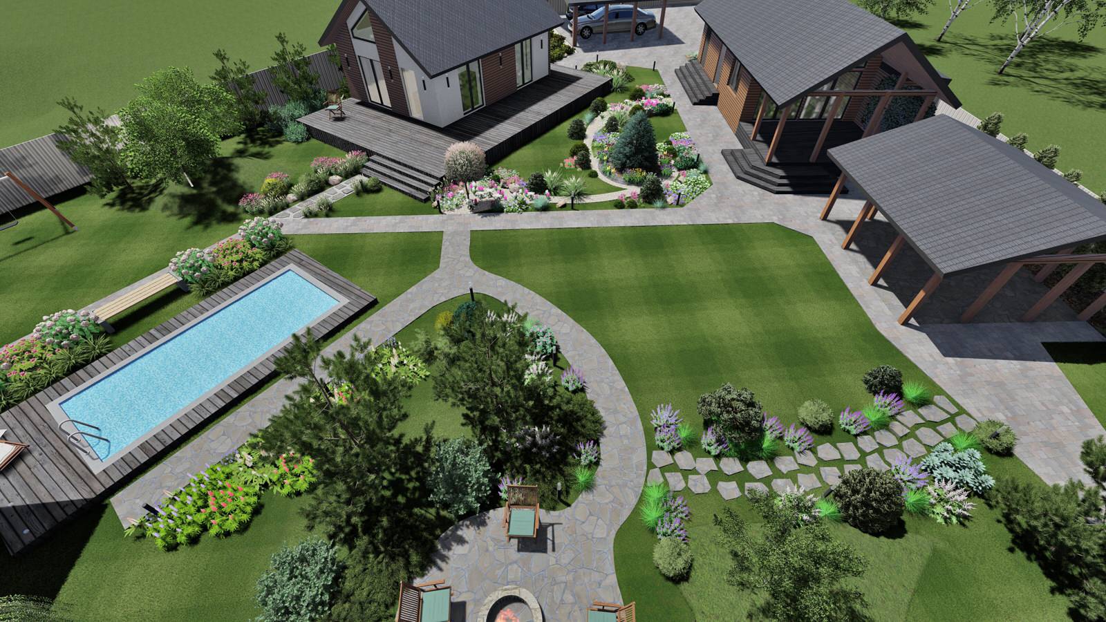 Ландшафт участка в д.Ключи