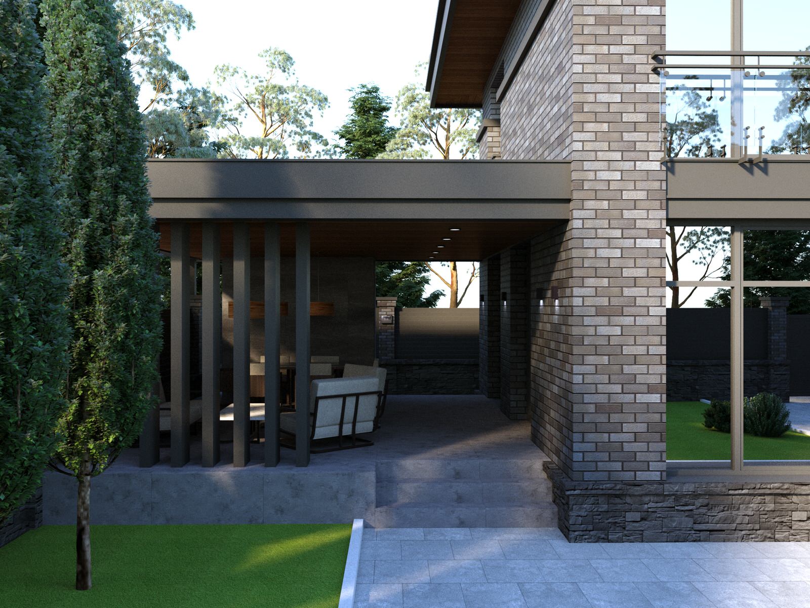 Индивидуальный жилой дом в стиле Райта