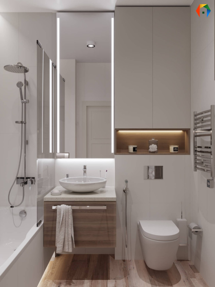 Серебрякова. Дизайн-проект трешки с кухней-гостиной