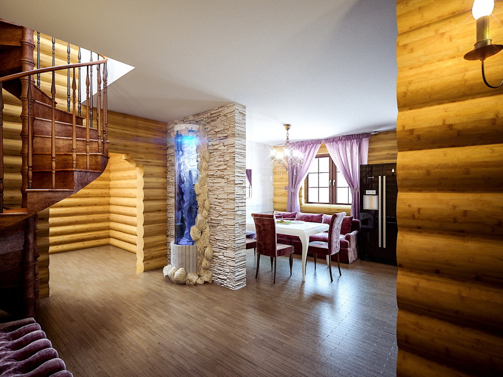 Бревенчатый дом с баней