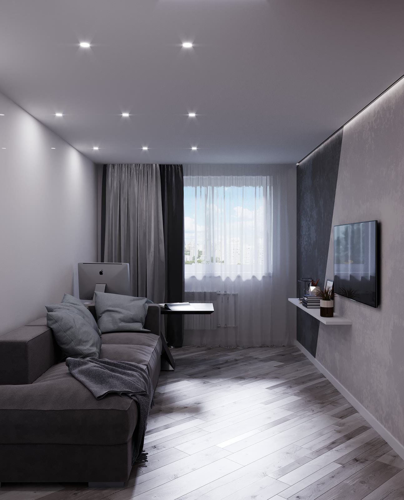 Квартира для молодого человека S = 100 кв. м.