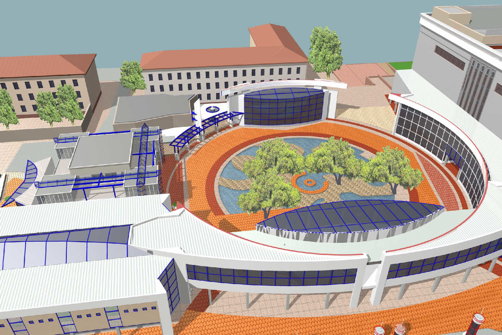 Дизайн экстерьера торгового комплекса