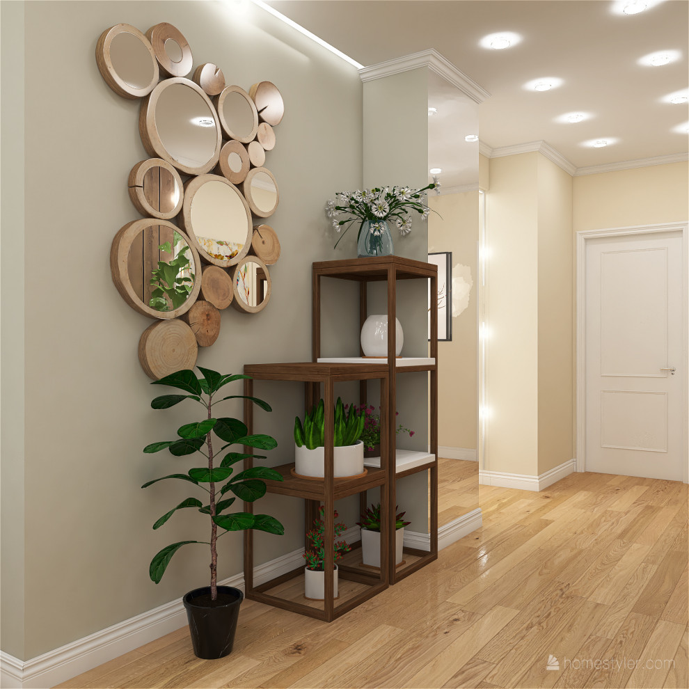 Квартира для семьи из трех человек с акцентами зеленого