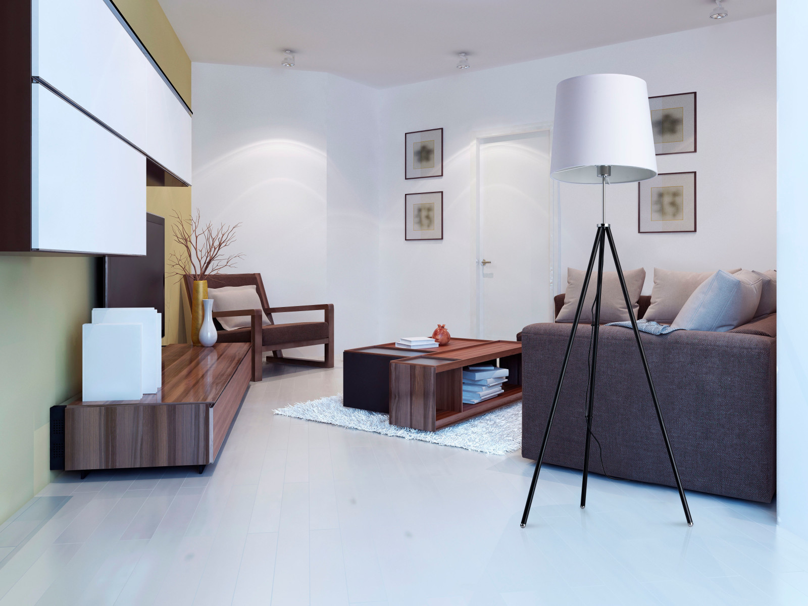 Стильный интерьер гостиной в стиле минимализм