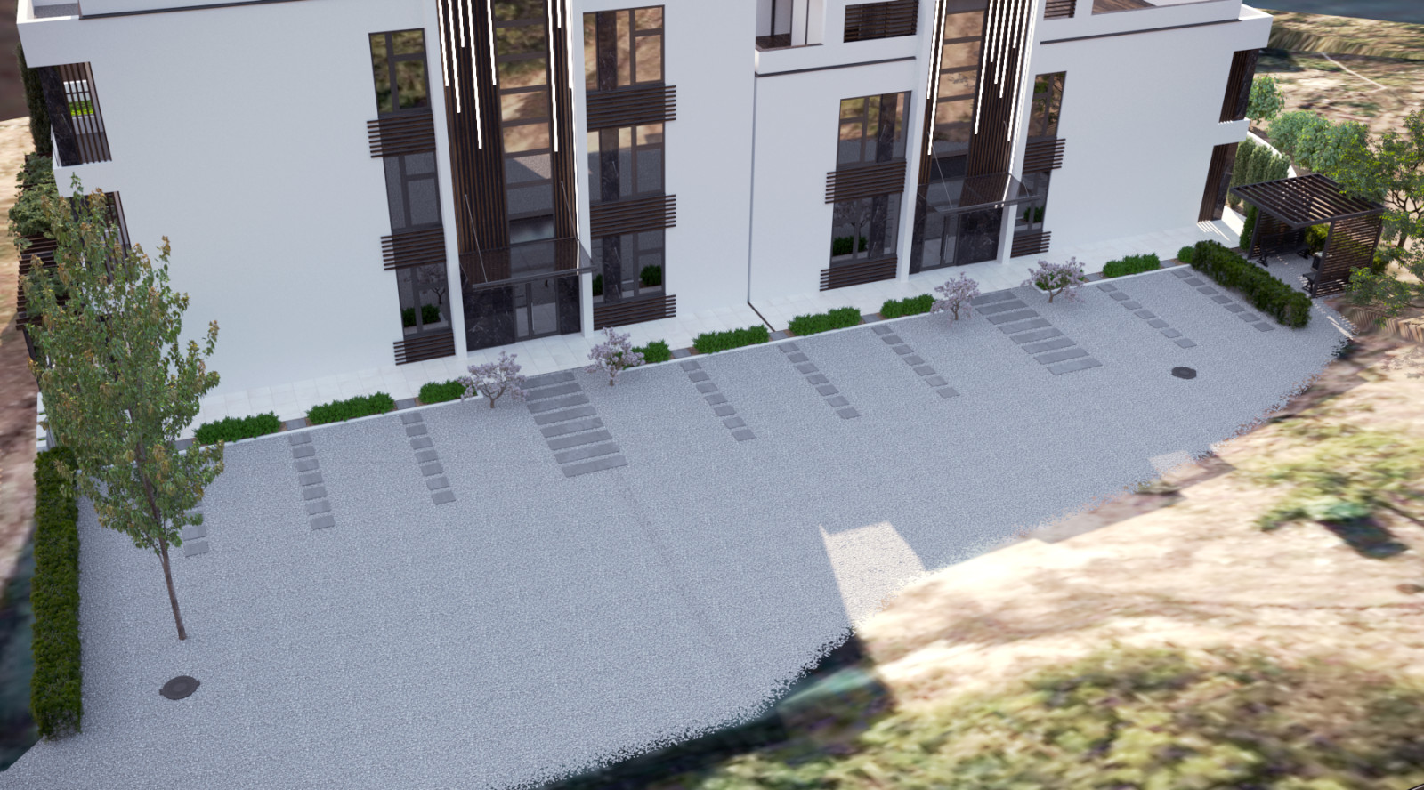 Проект благоустройства территории мини-отеля в Гурзуфе. Ландшафт