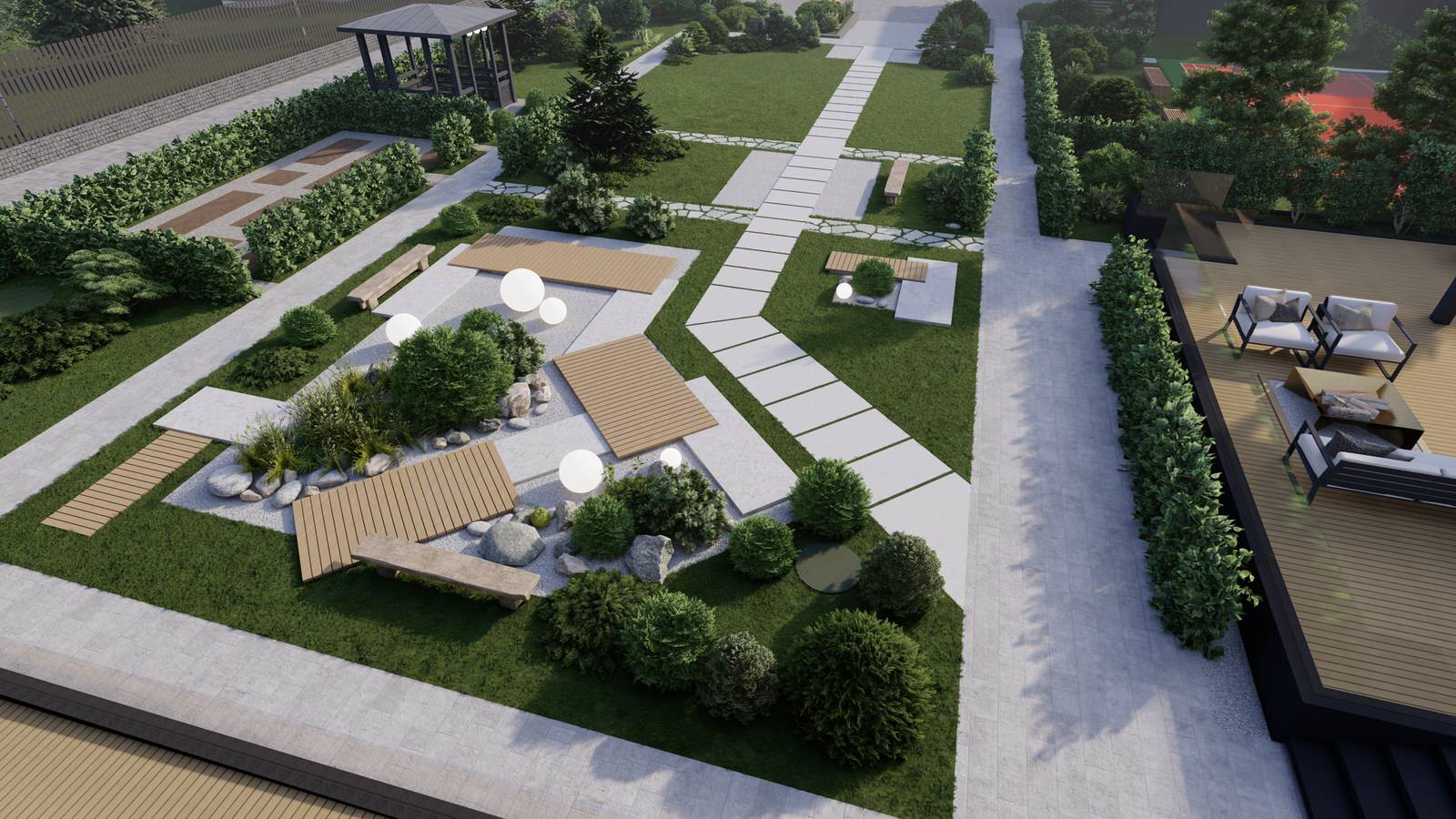 Концепция экстерьера и ландшафта загородного дома