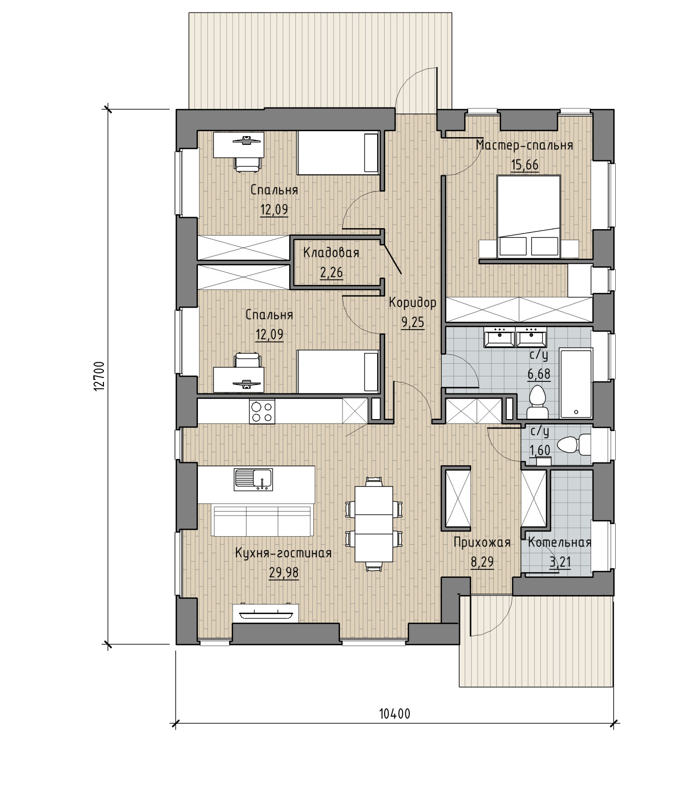 Обложка проекта: Проект типового дома. Тип-М1