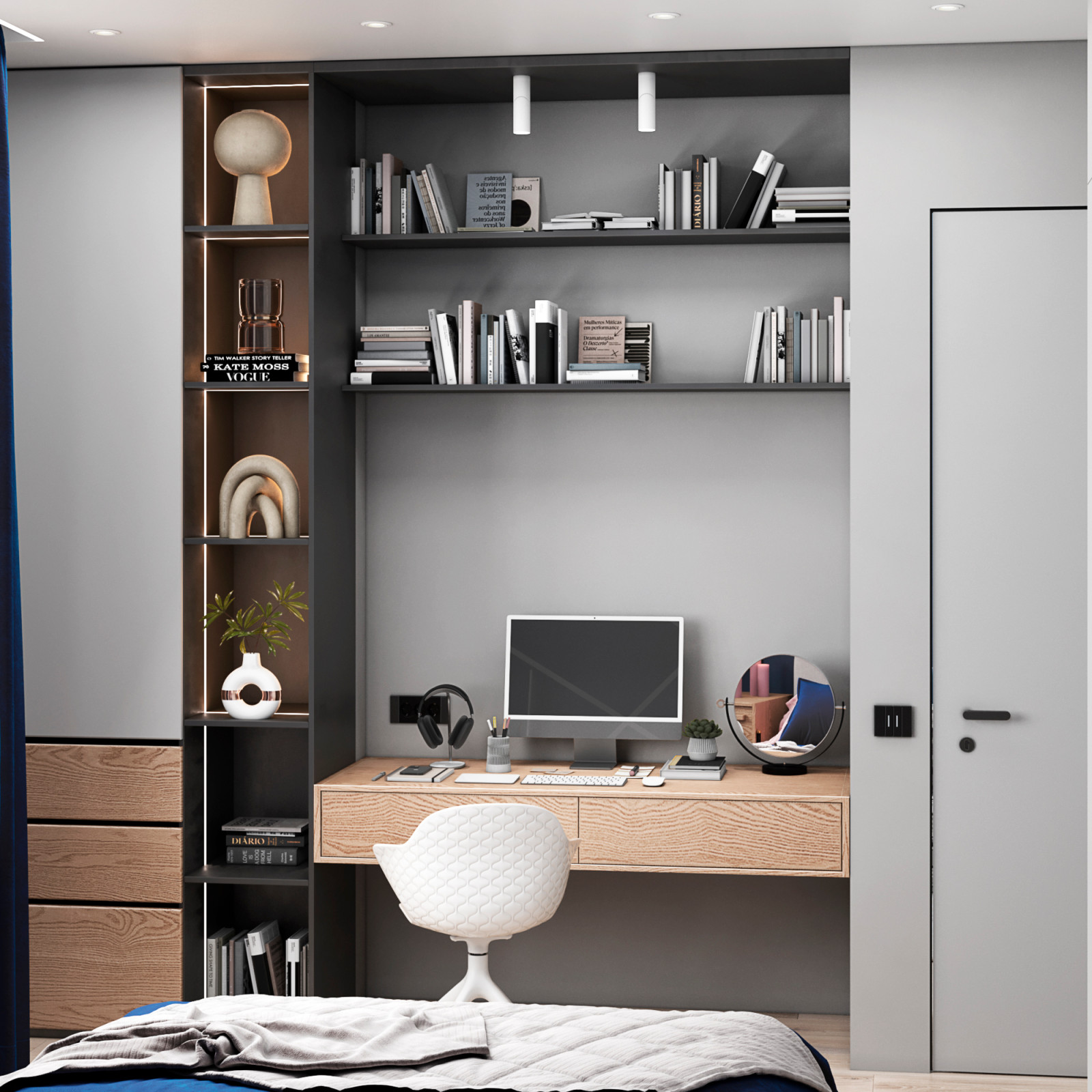 Проект для молодой девушки Москва " Оттенки синего"