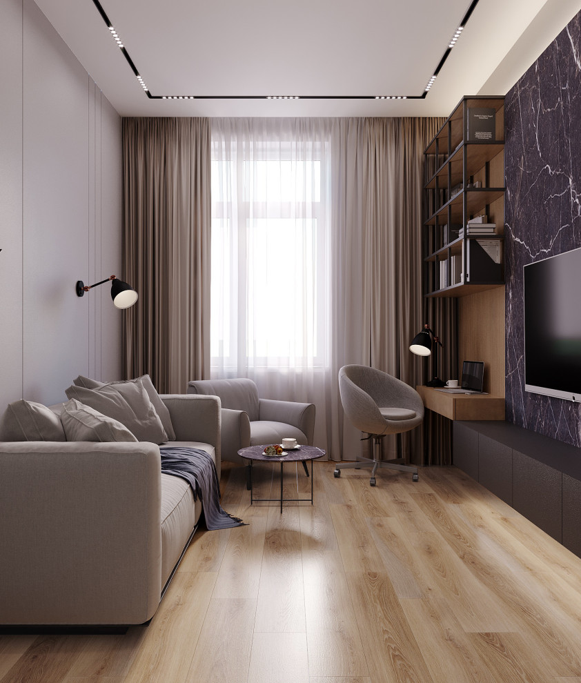 Проект двухкомнатной квартиры в ЖК «Серебряный фонтан» г. Москва