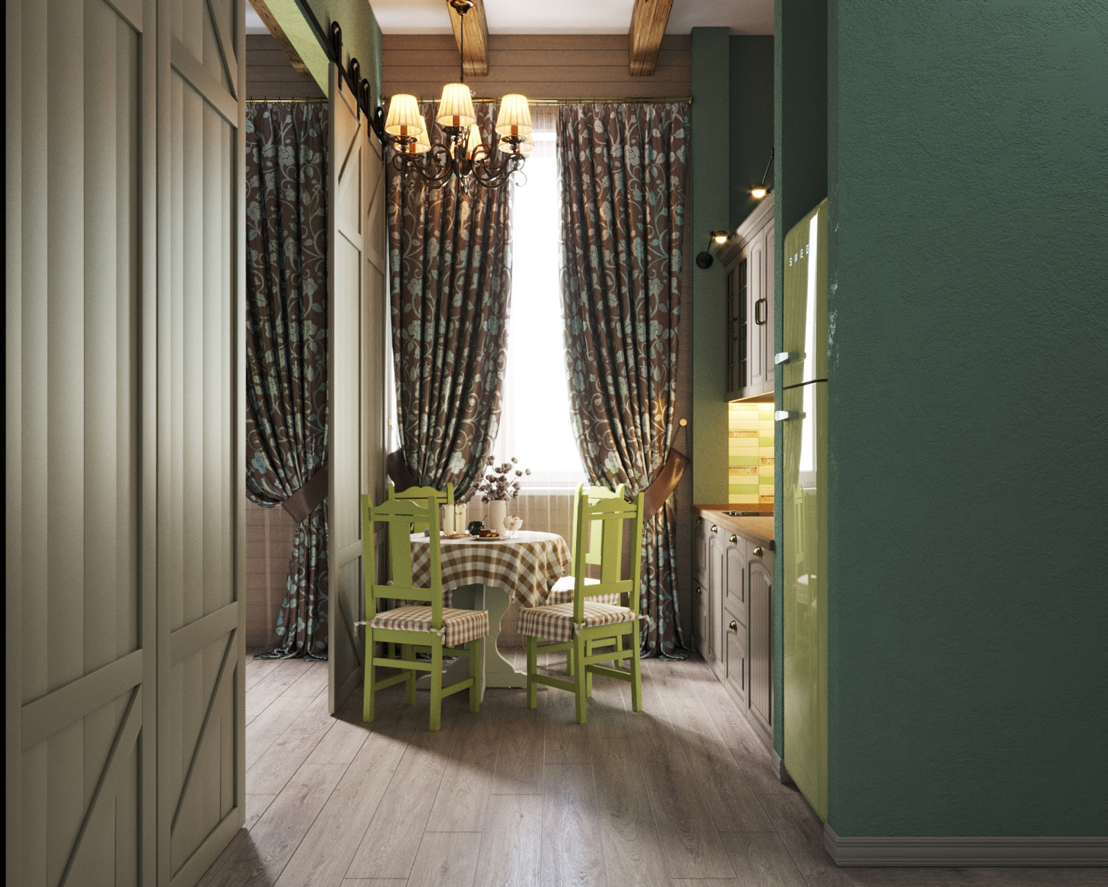 Интерьер квартиры в стиле кантри