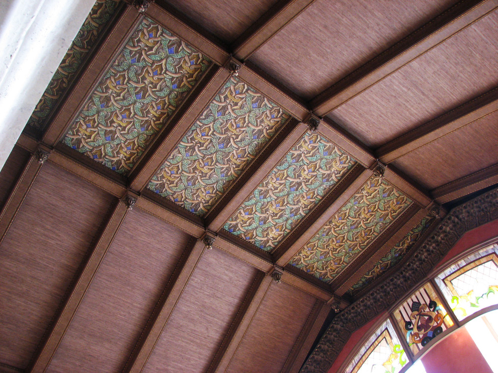 Роспись кессонов в гостиной