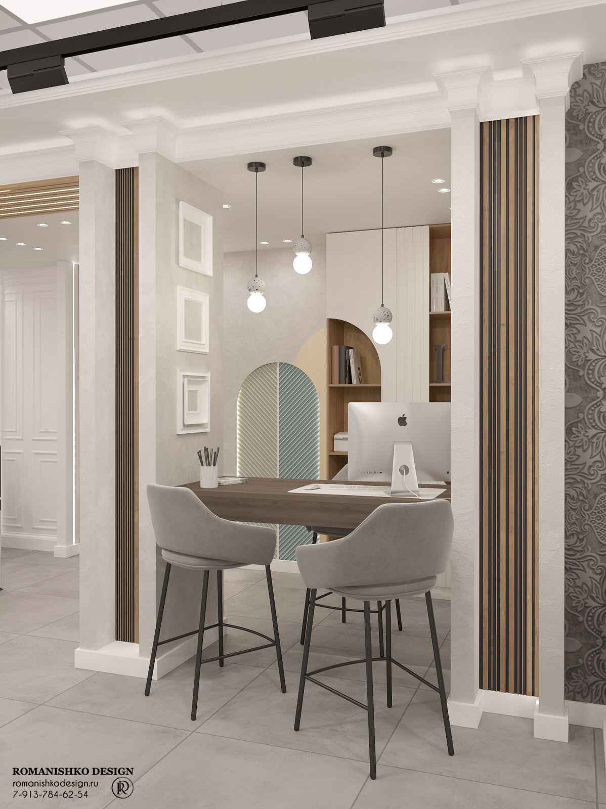 Дизайн выставочного зала магазина лепного декора "HIWOOD"