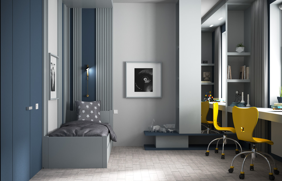 Обложка проекта: Дизайн интерьера детской комнаты 13,6 м2