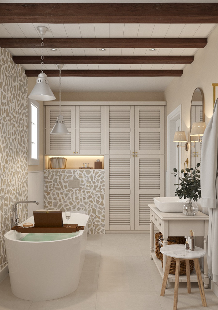 Дизайн-проект загородного дома 77,25 кв.м. в г. Симферополь в стиле кантри