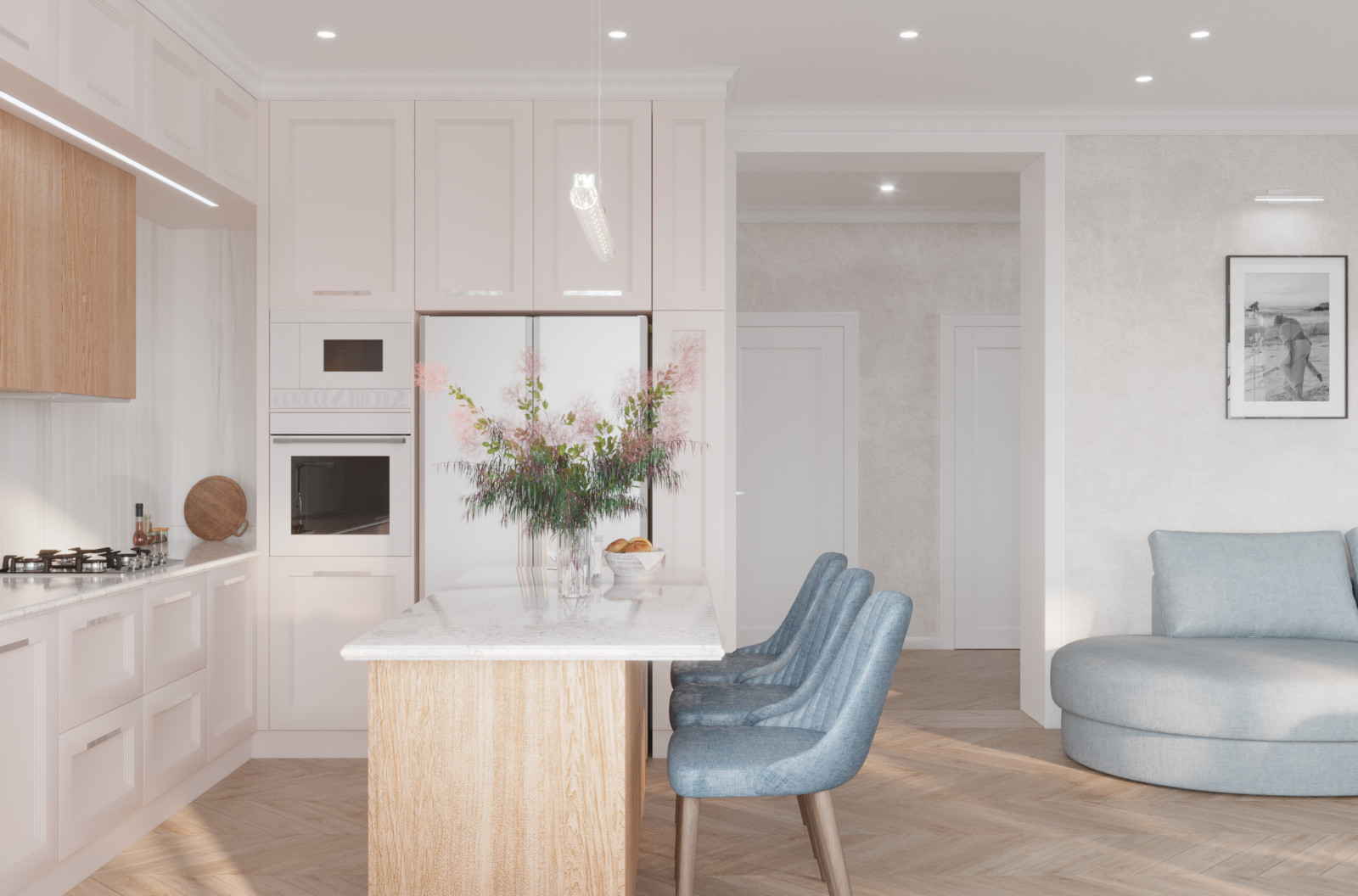 Дизайн интерьера двухэтажного дома 120 кв.м.