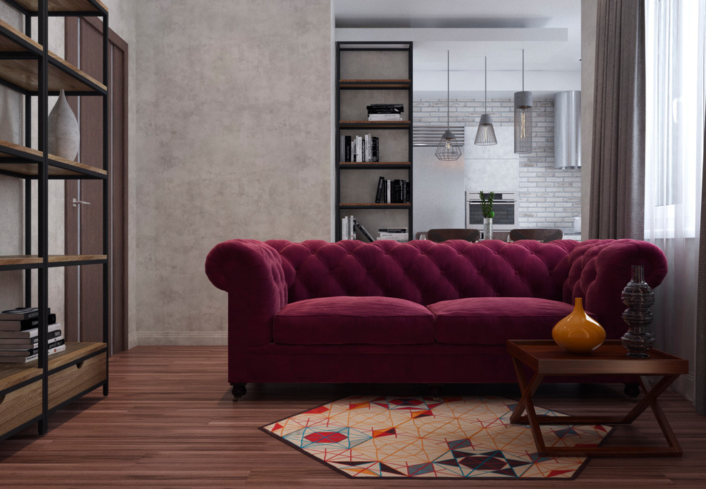 Трехкомнатная квартира в стиле лофт, 78 м²