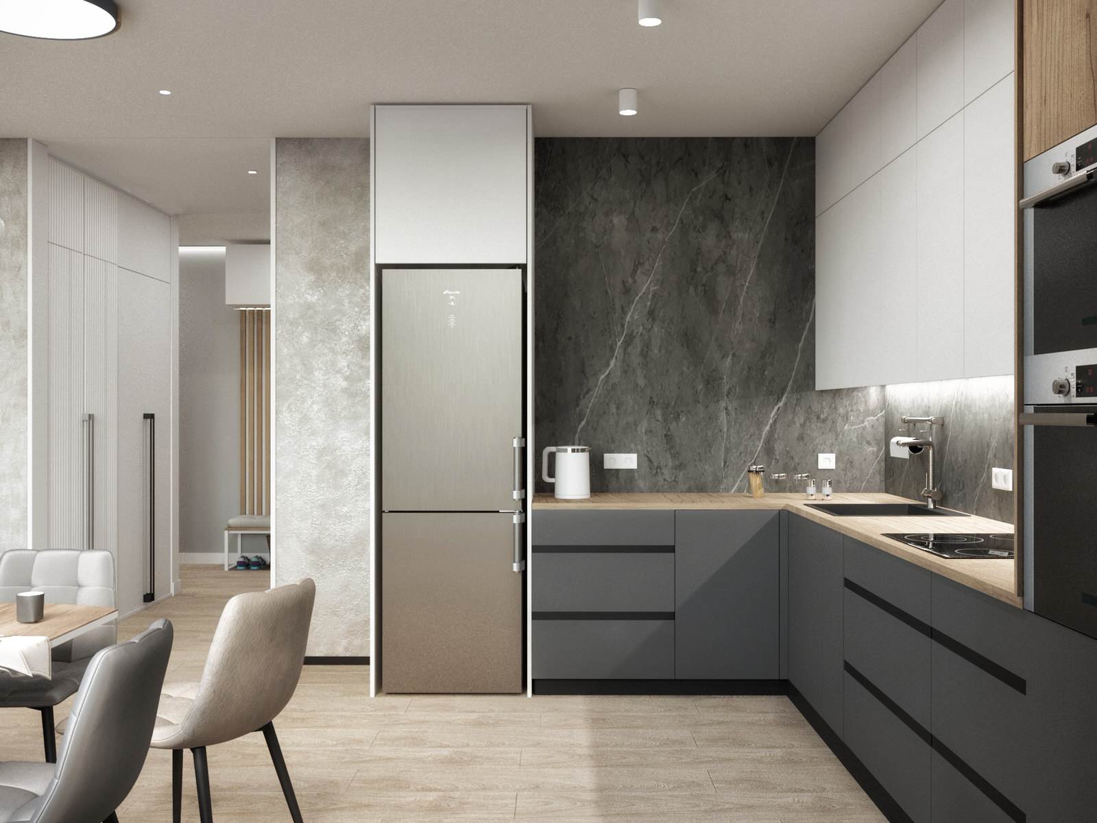 Проект общей площадью 100 кв.м. для семьи с дочкой