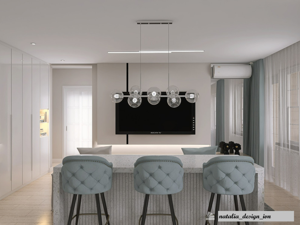 Обложка проекта: Трехкомнатная квартира для семьи из четырех человек