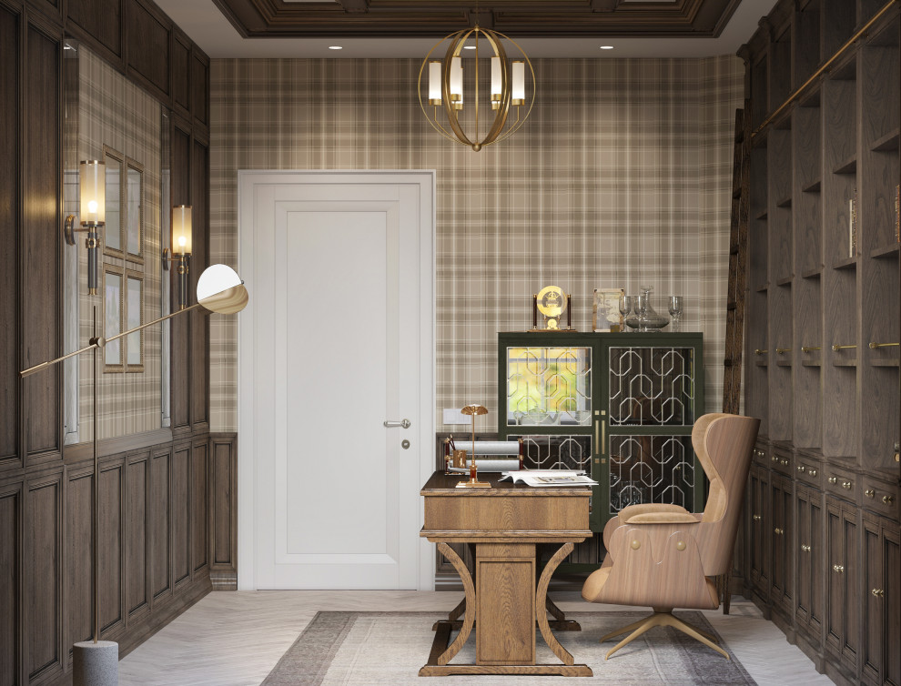 Кабинет в английском стиле в проекте "Жемчужная река"