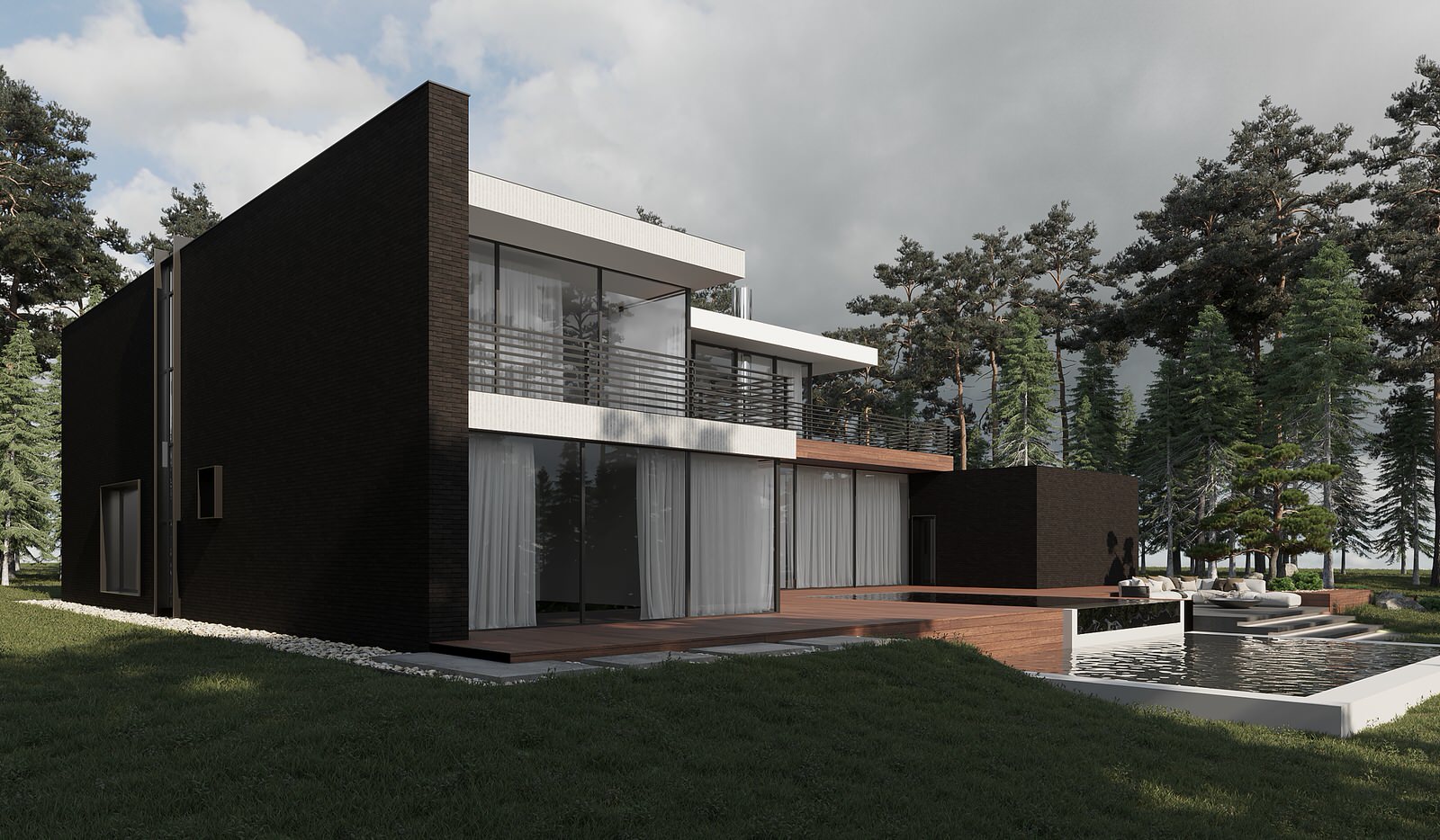 Эскиз индивидуального загородного дома