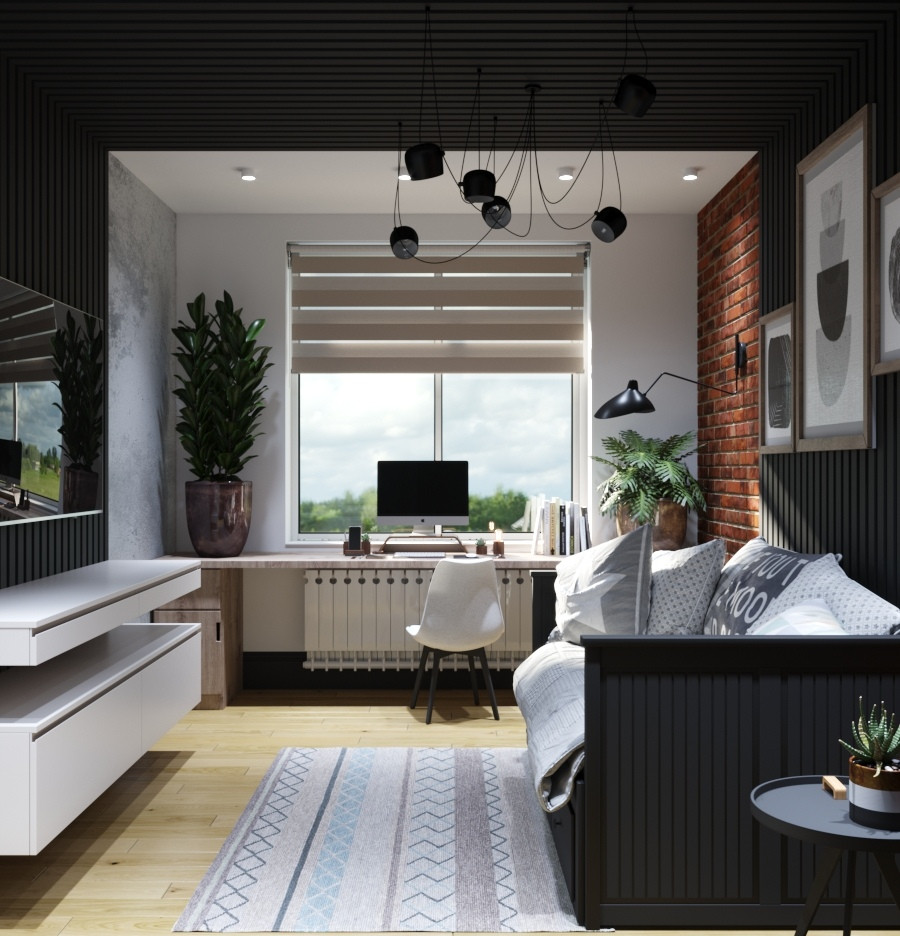 Дизайн-проект трехкомнатной квартиры. 80.38 кв.м