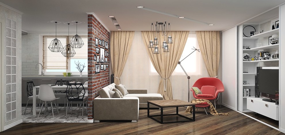 Квартира для семьи с 3 детьми в стиле лофт