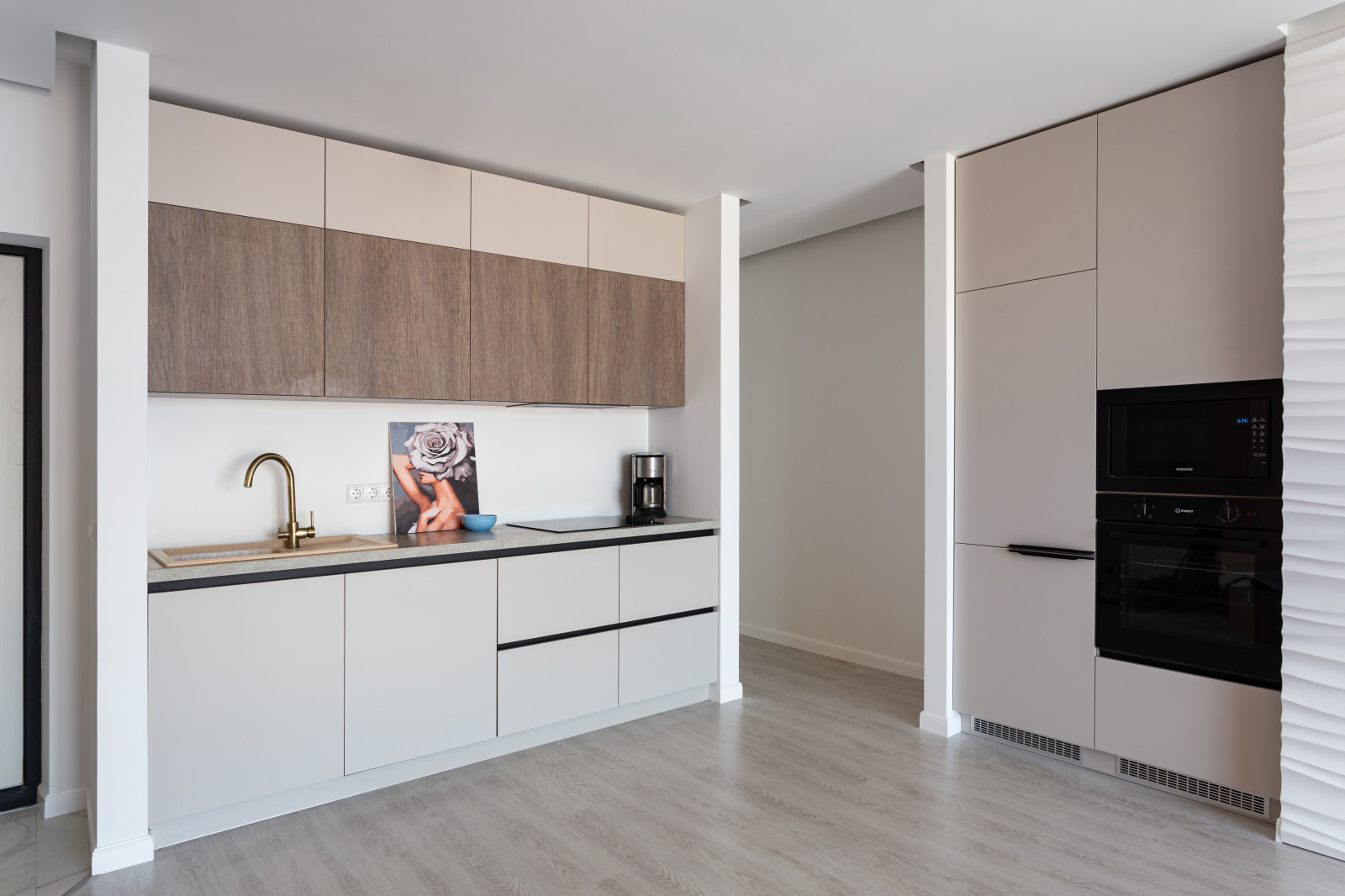 Кухня в стиле минимализм в ЖК Рождественский