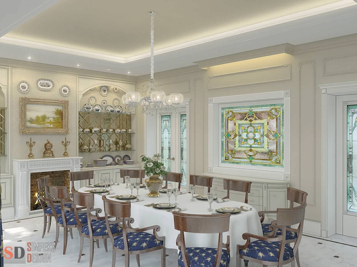 Private house interior.Classic Style.