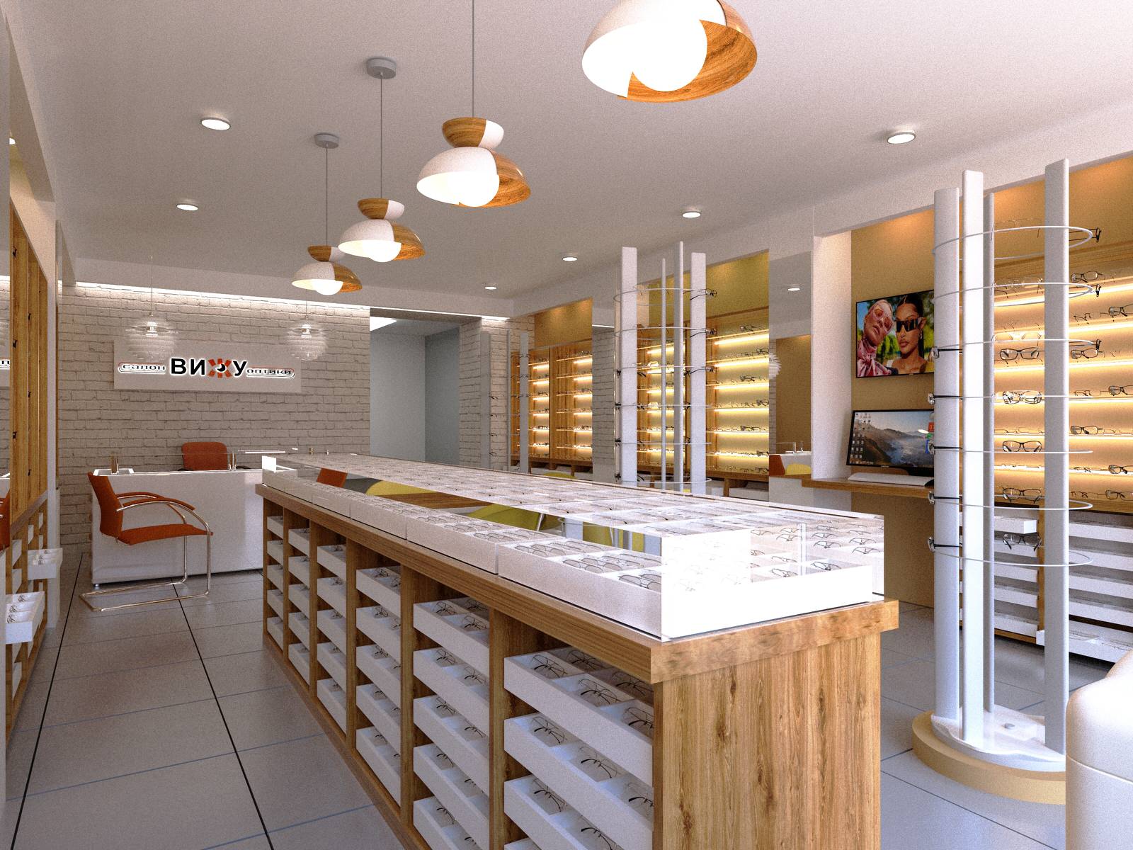 дизайн салона оптики "Вижу"