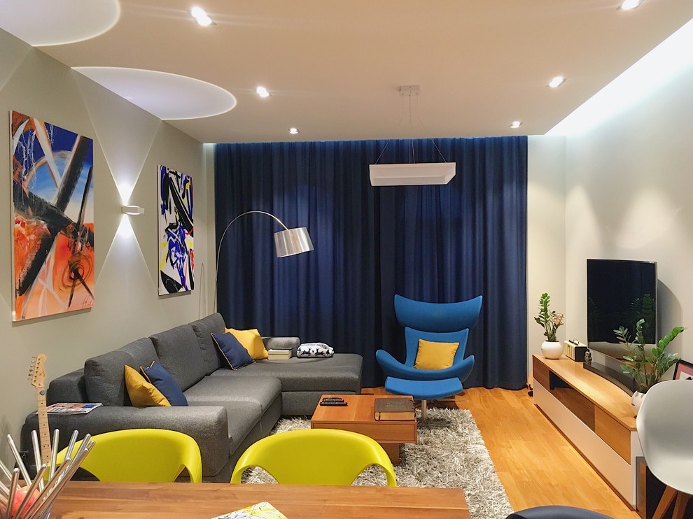 Текстиль в яркой квартире ЖК Итальянский Квартал