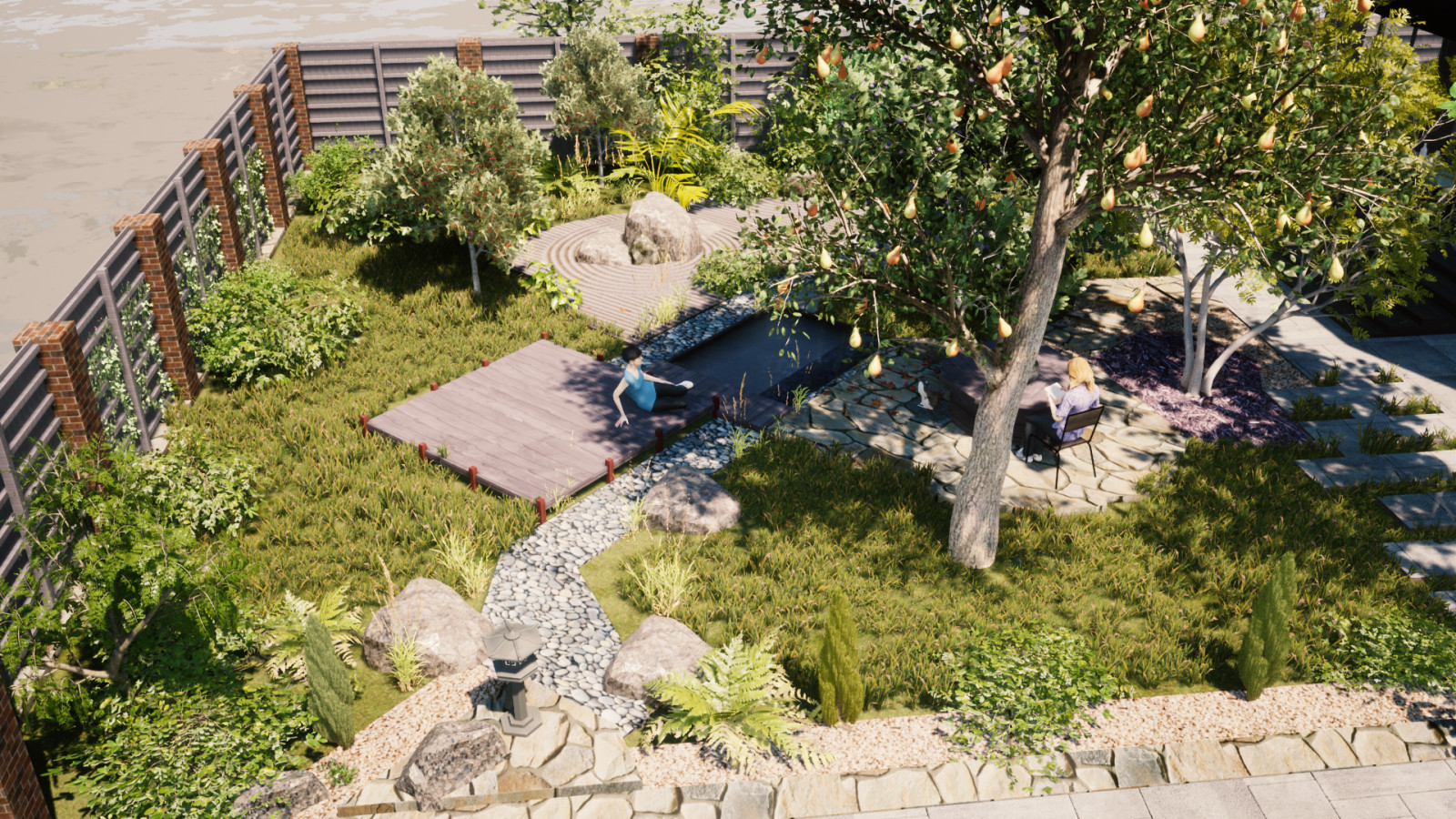 Благоустройство дачного участка. Сад в японском стиле