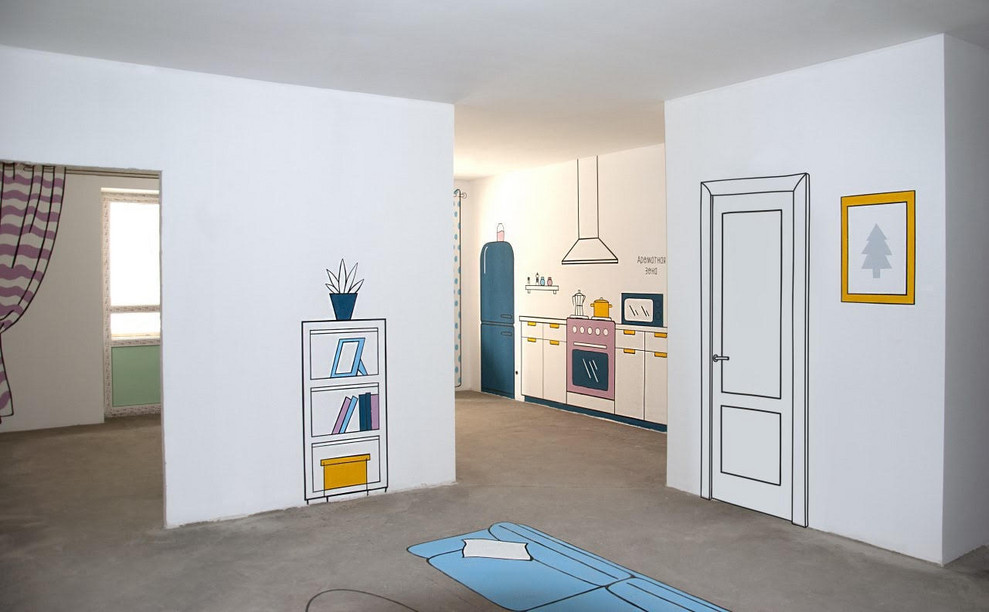 Личный опыт: Зачем мы рисовали интерьер на стенах и полу