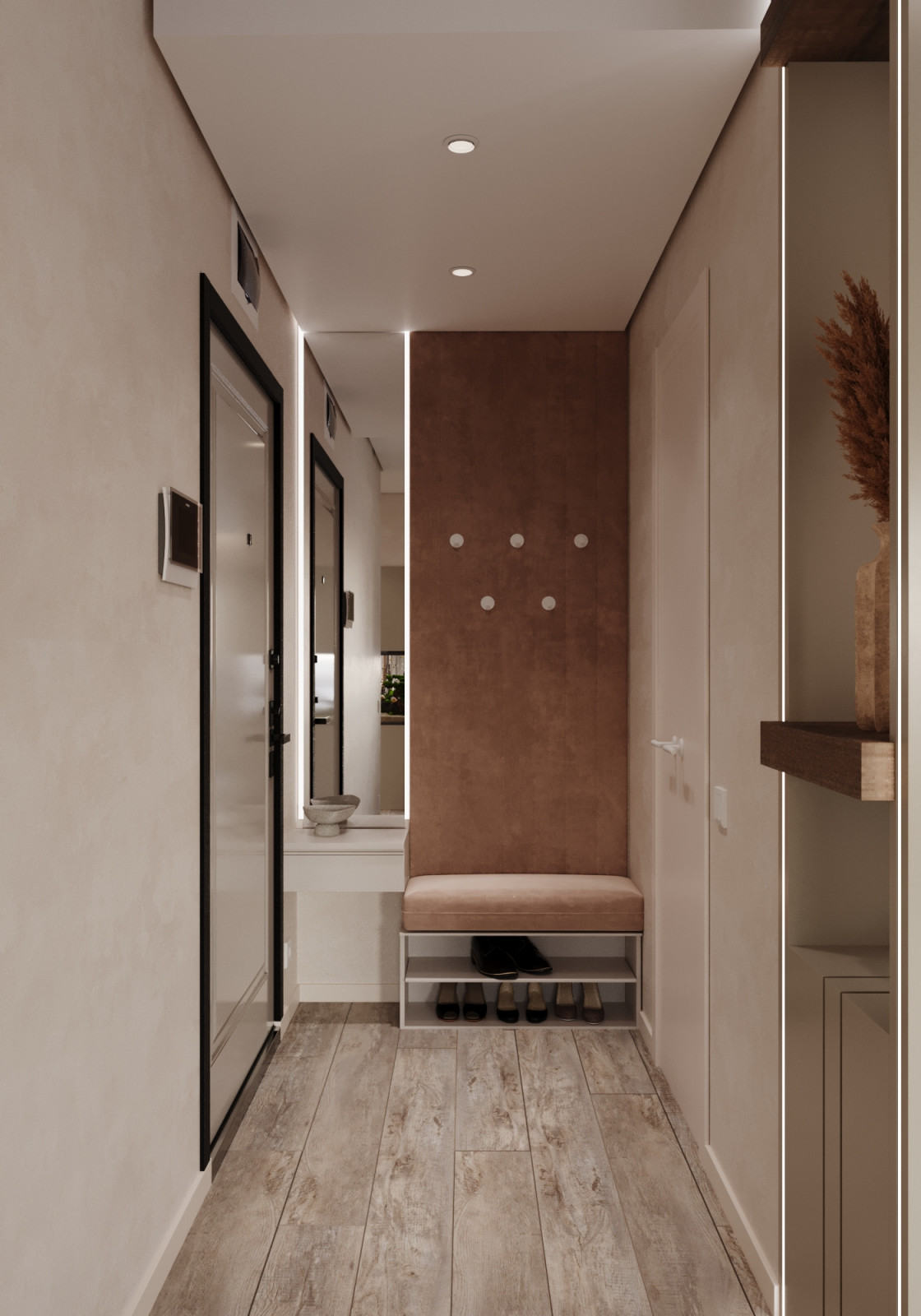 Дизайн проект 3х комнатной квартиры с большой кухней-гостиной